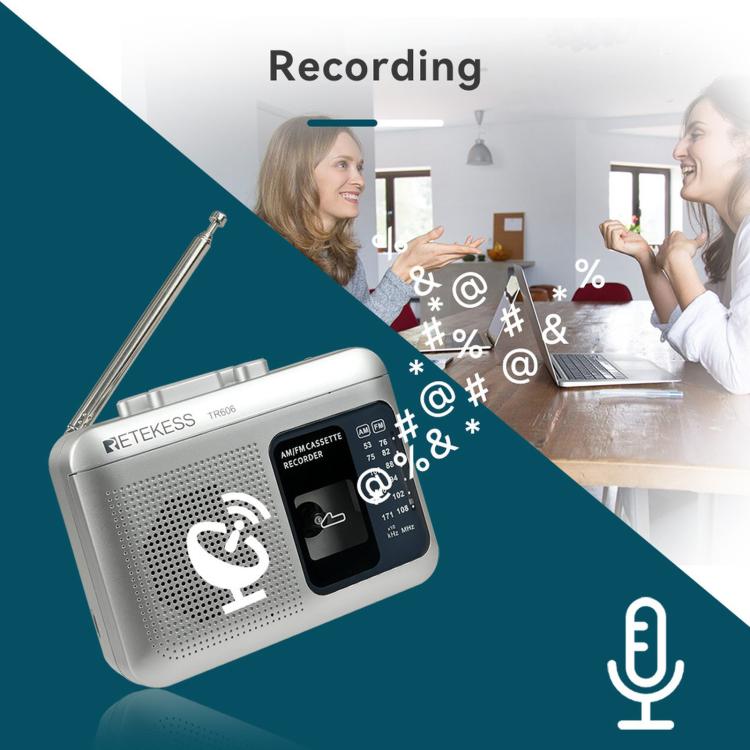 RETEKESS TR606 Retro Portable Cassette Player Radio