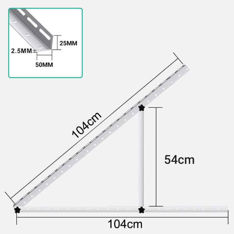 Foldable Triangular Bracket For Solar PV Panel, 41 inch Triangular Bracket