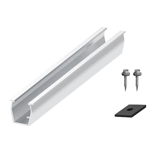 Aluminum U-Shaped Rail For Solar PV Mounting Bracket, U-Shaped Rail