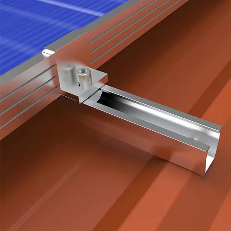 Aluminum U-Shaped Rail For Solar PV Mounting Bracket, U-Shaped Rail