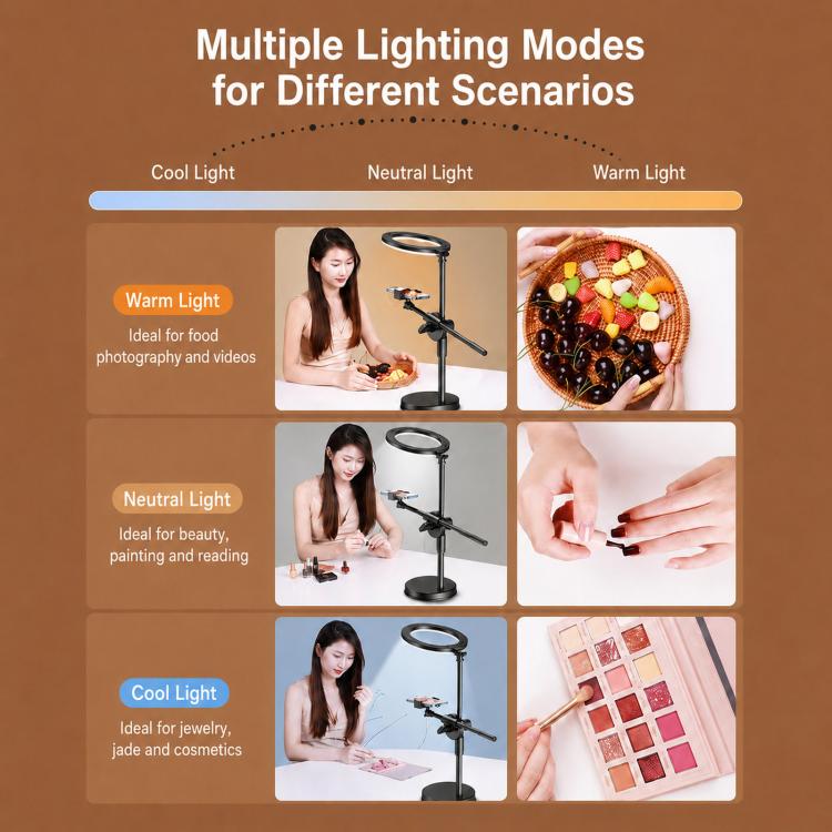 Liftable Fill Light Stand For Mobile Live Streaming Rotatable Overhead Shooting Live Bracket, 16cm, 26cm