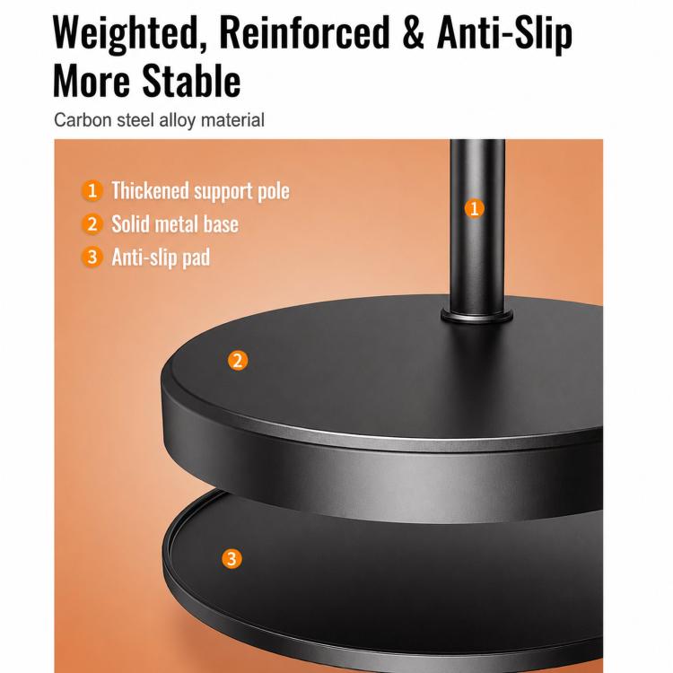 Liftable Fill Light Stand For Mobile Live Streaming Rotatable Overhead Shooting Live Bracket, 16cm, 26cm