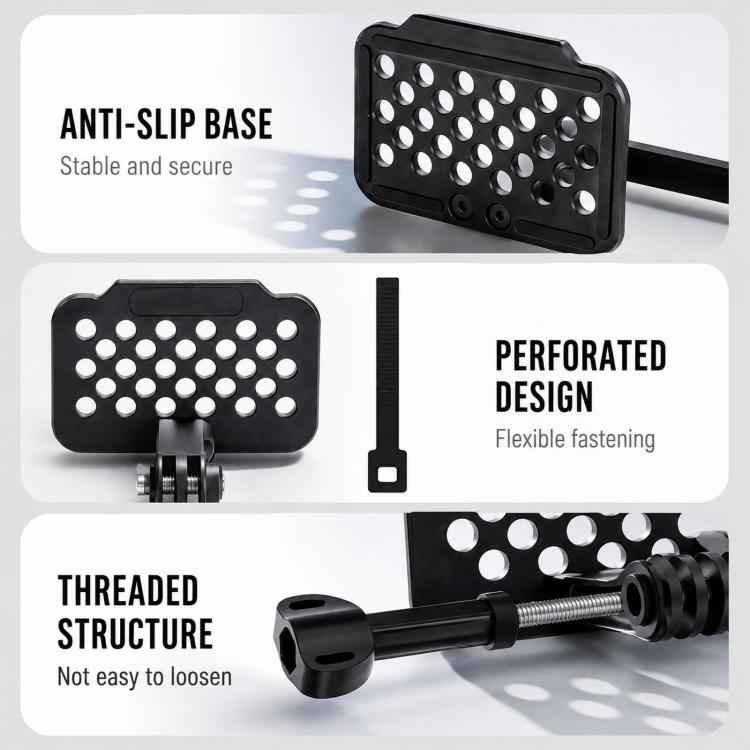Aluminum Alloy Mounting Bracket For Car Air Intakes For DJI, Insta360, GoPro And Other Action Cameras