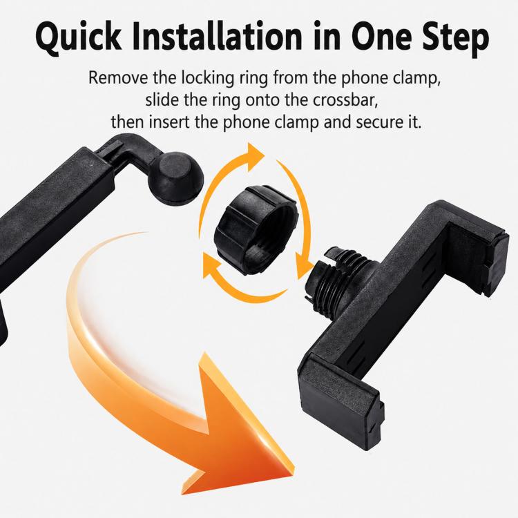 Portable Triple-Mount Desktop Live Streaming Bracket With Ring Light, Triple-Mount Bracket