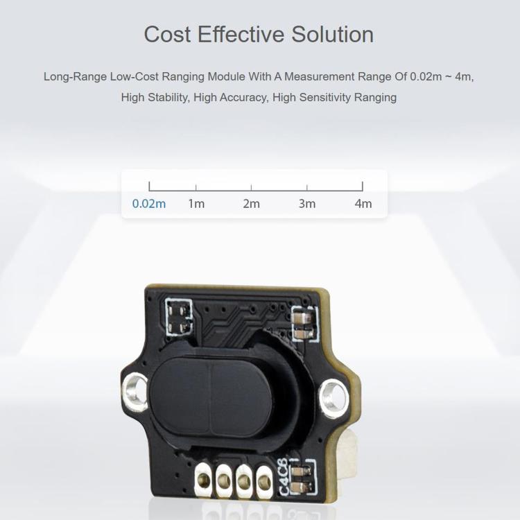 WAVESHARE MINI Laser Range Sensor, Based On Time-of-Flight Technology, Built-in Controller And Ranging Algorithm, UART Communication Support, 35107