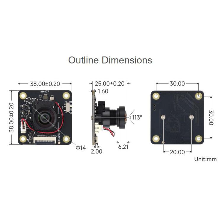 WAVESHARE IMX477 IR-CUT 12.3MP Camera For Raspberry Pi / Jetson / RDK Series Boards, 34816