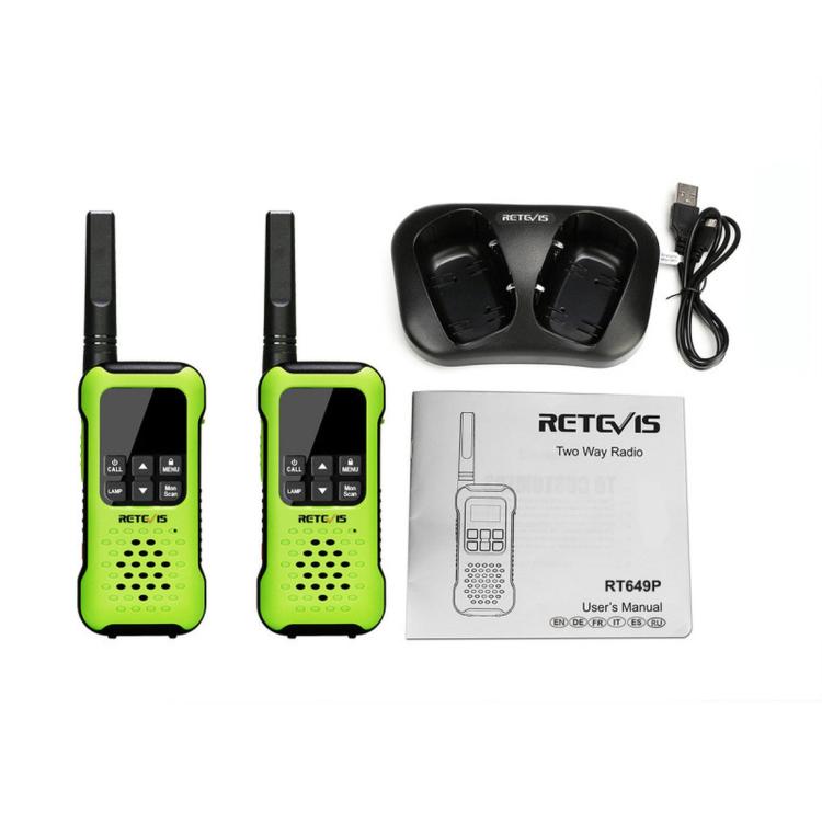 1 Pair Outdoor Walkie-Talkies IP67 Waterproof Floatable PMR446 License-Free, RETEVIS RT649P EU Band, RETEVIS RT49P US Band