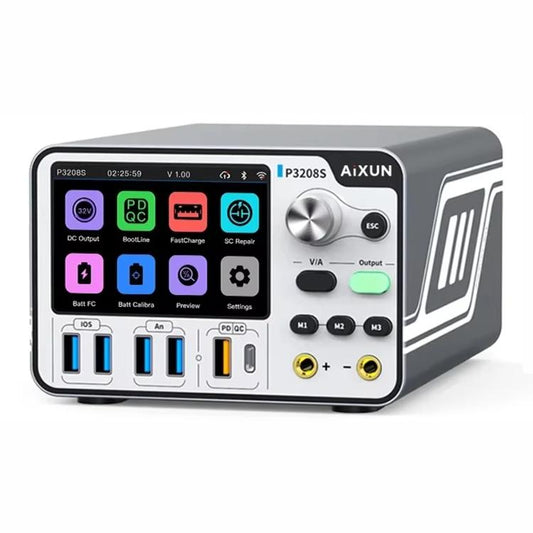 AiXUN P3208S Intelligent Adjustable DC Regulated Power Supply Meter Mobile Phone Repair Power Supply, EU Plug, US Plug