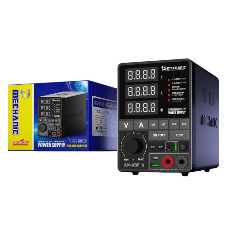 Adjustable DC Regulated Power Supply High Precision Fine-Tuning Voltage Limiting Power Source, MECHANIC DC-3006 US Plug, MECHANIC DC-3006 EU Plug, MECHANIC DC-3010 US Plug, MECHANIC DC-3010 EU Plug