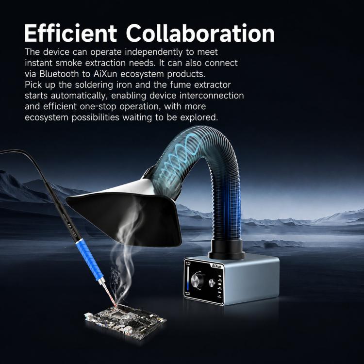 AiXUN ES02 Mini Soldering Fume Extractor Smoke Purifier For Soldering, EU Plug, US Plug
