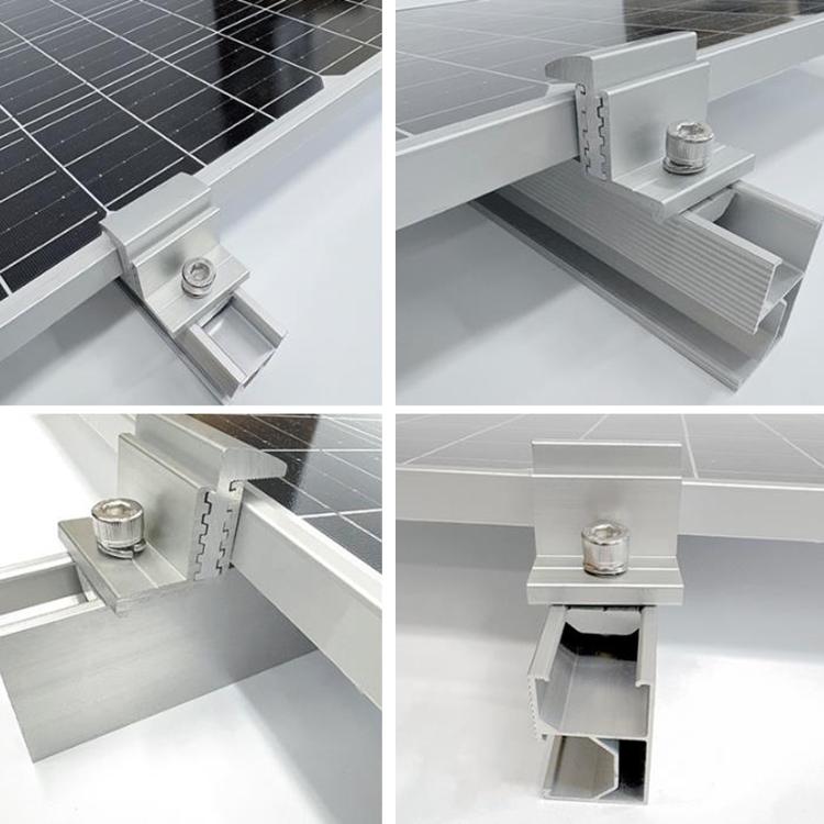 Aluminum Alloy Solar Panel Bracket 5-Gear Adjustable Edge Clamp, 5-Gear Adjustable Edge Clamp