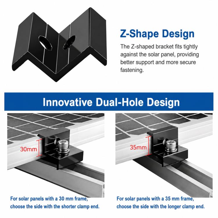 Solar PV Panel Shared Edge Side Mount Clamp, Shared Edge Side Mount Clamp