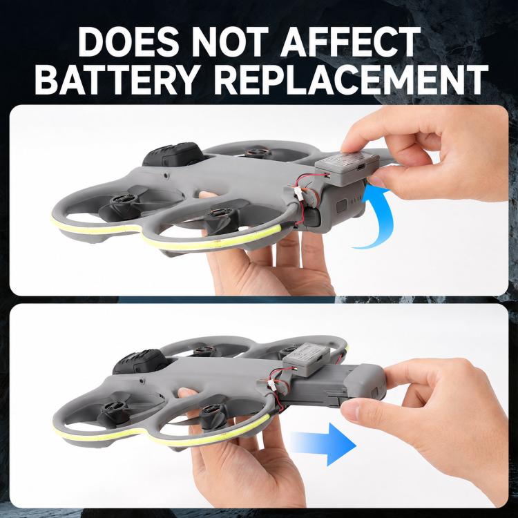 For DJI Avata 360 RCSTQ Night Flight LED Light Strip Kit 3 Brightness Levels Rechargeable Safety Warning Lamp