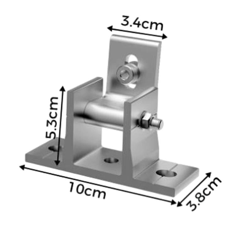 Aluminum Alloy Solar Panel Support Feet PV Mounting Bracket Assembly, 2 PCS/Pack