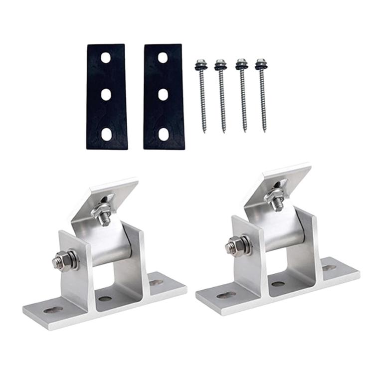 Aluminum Alloy Solar Panel Support Feet PV Mounting Bracket Assembly, 2 PCS/Pack