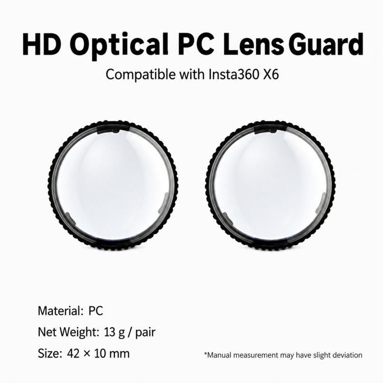 Insta360 X6 PC Lens Protector High-Definition Optical Scratch-Resistant Lens Cap, PC