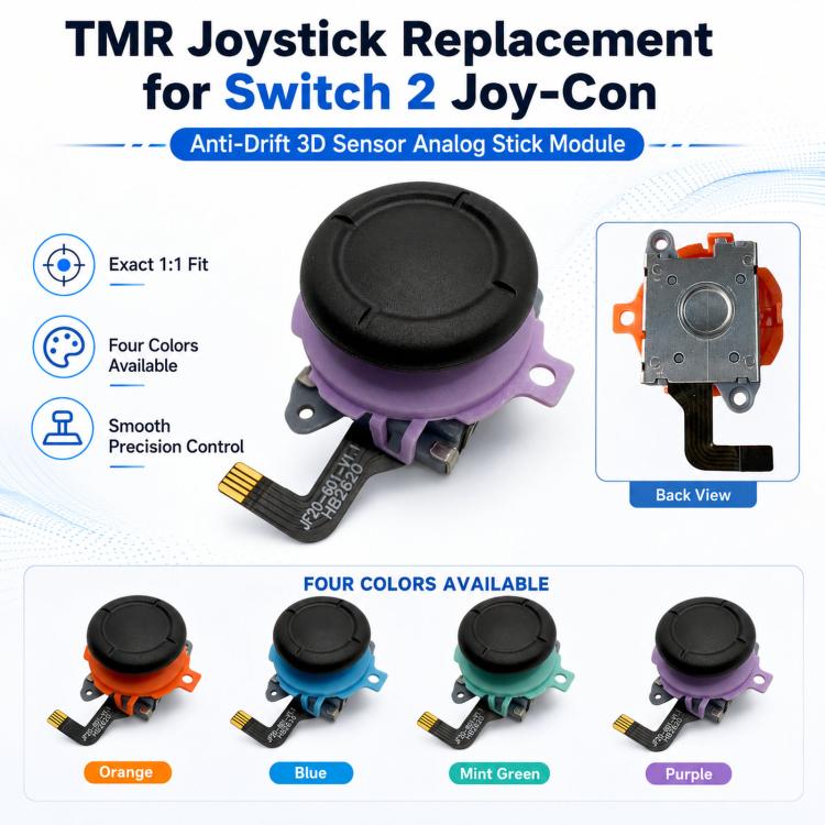 For Switch 2 Joy-Con TMR Joystick Replacement Anti-Drift 3D Sensor Magnetoresistance Analog Stick Module