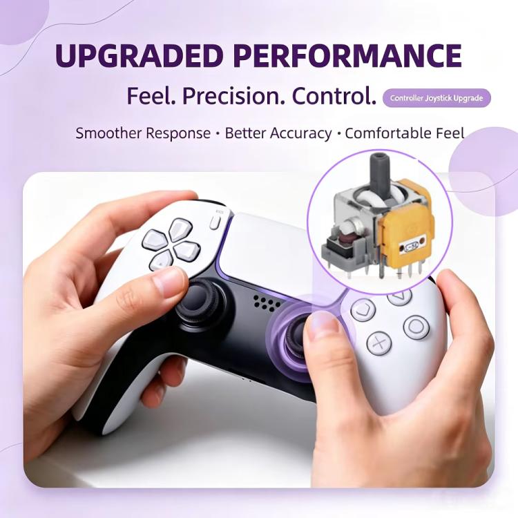 For PS5 Controller GINFULL Gen 4 Hall Effect Joystick Replacement 3D Analog Module & Cap, 1 Set, 4 Sets