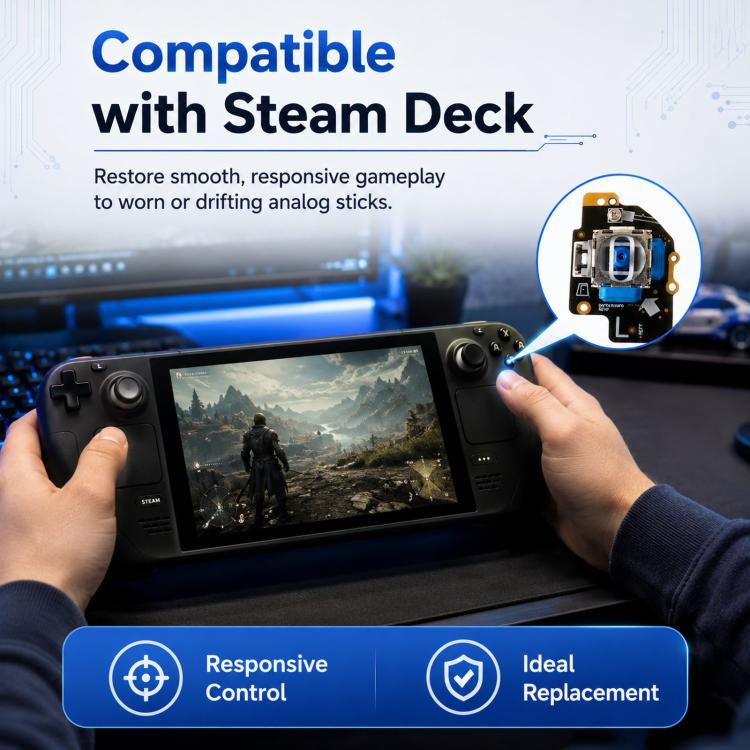 For Steam Deck TMR Electromagnetic Joystick Module Analog Stick, Left, Right, Left & Right, Left Repair Tool Kit, Right  Repair Tool Kit, 1 Pair  Repair Tool Kit