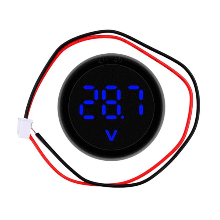 DC 4-100V 2-Wire Round DC Digital Voltmeter LED Digital Display Meter