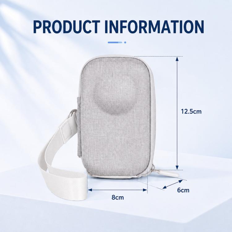 For Insta360 X6 Carrying Case Compact Hard Shell Body Protective Bag with Half-Open Zipper