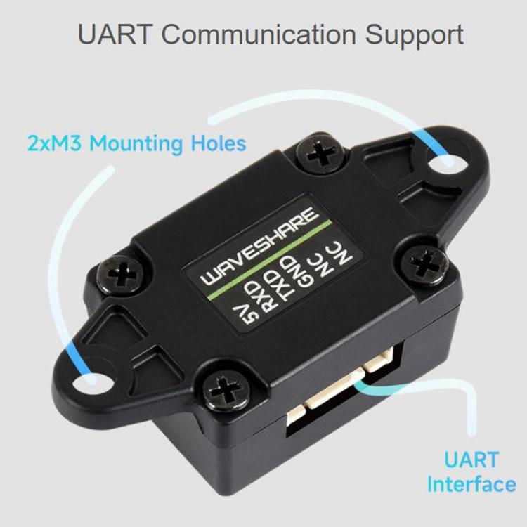 WAVESHARE 35106 TOF Laser Range Sensor Based On D-TOF Single-Point Laser Sensor UART Communication Support, 0.02-5m
