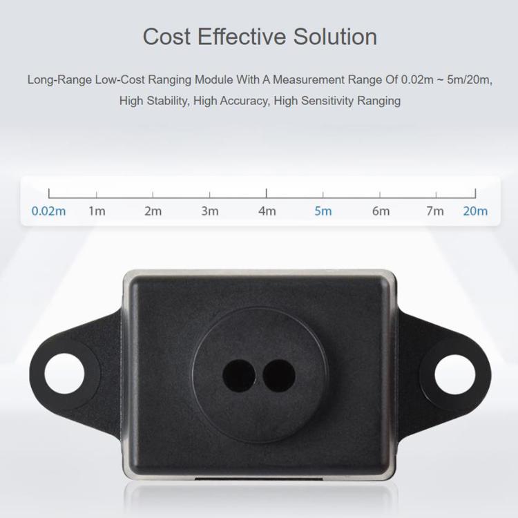 WAVESHARE 35106 TOF Laser Range Sensor Based On D-TOF Single-Point Laser Sensor UART Communication Support, 0.02-5m