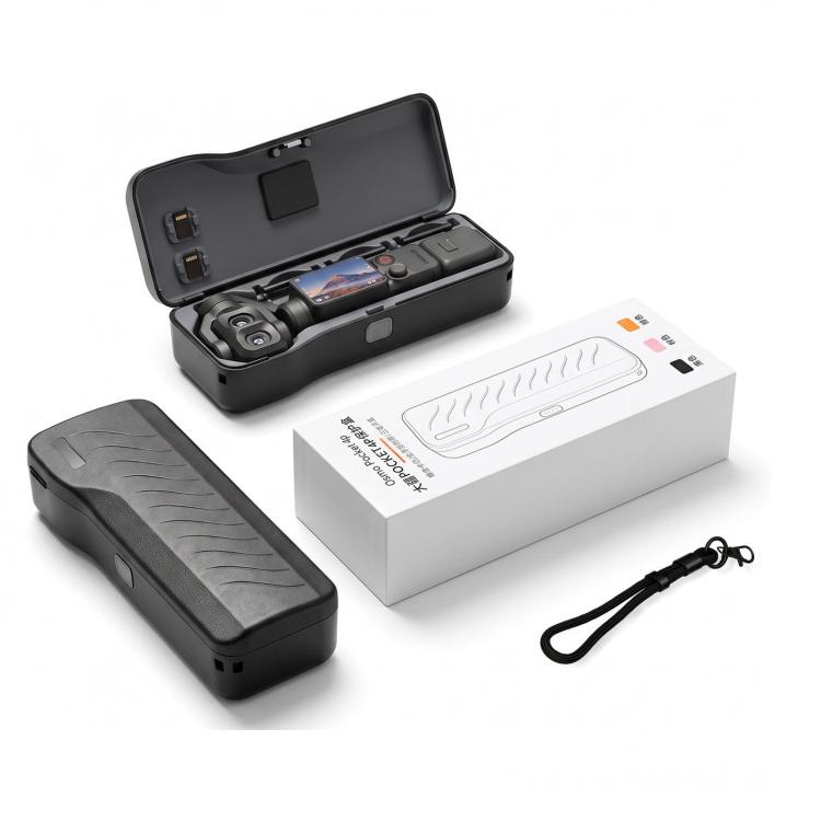 For DJI Osmo Pocket 4P Hard Shell Protective Storage Case Box With 3 Filter Slots, 2 SD Card Holders