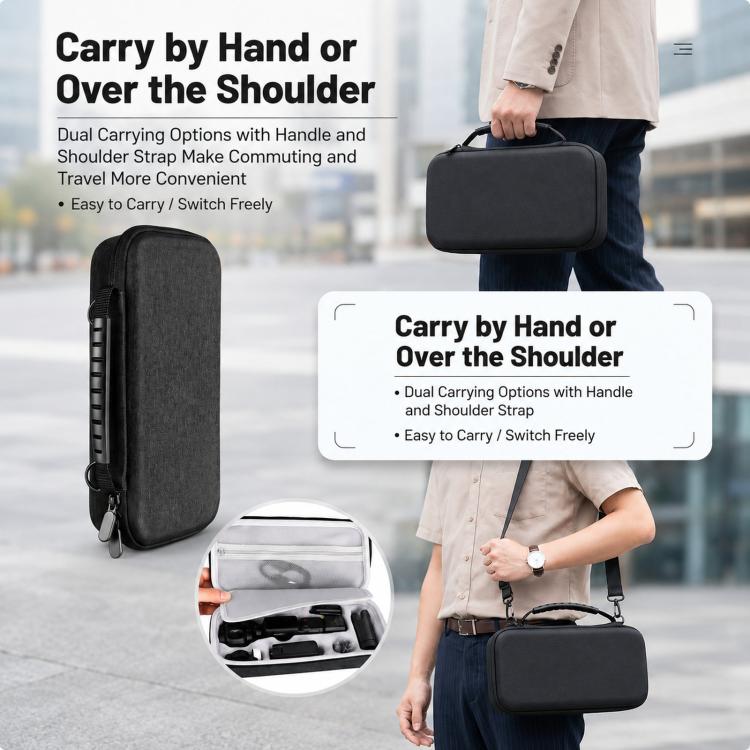 For DJI Osmo Pocket 4P All-In-One Carrying Case Travel Storage Bag With Shoulder Strap