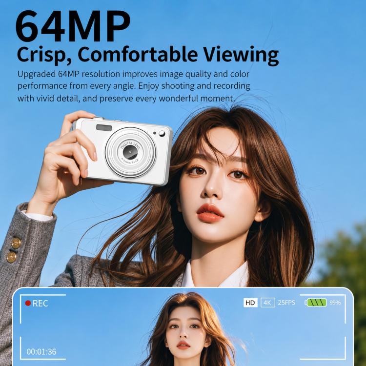 C35 Portable CCD Beauty Filter Vlog Camera 64-Megapixel HD Digital Camera