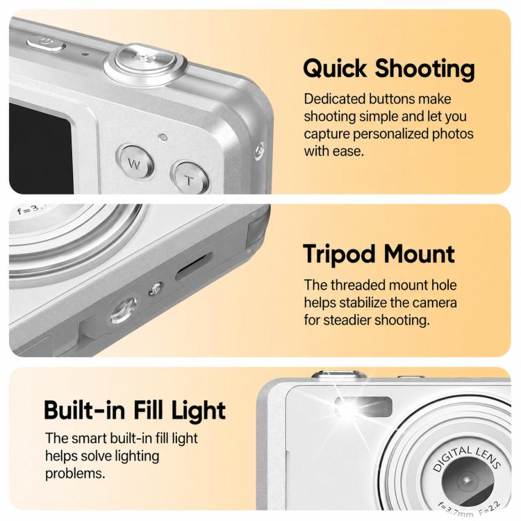 C35 Portable CCD Beauty Filter Vlog Camera 64-Megapixel HD Digital Camera