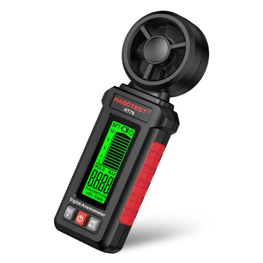 HABOTEST HT76 Digital Anemometer Handheld Wind Speed Meter 8-Blade Impeller Wind Gauge 0.7-30m/S, HT76