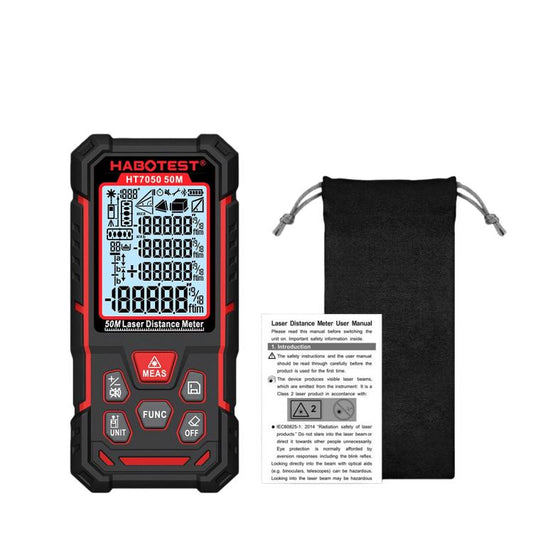 Laser Distance Meter With Dual Electronic Level High Accuracy Digital Laser Measure Tool, HABOTEST HT7050-50M, HABOTEST HT7050-80M, HABOTEST HT7050-120M