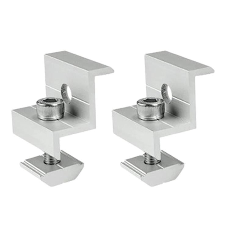 Aluminum Alloy Shared Edge Side Clamp Bracket Solar Panel Fixing Press Block, 30 / 35mm