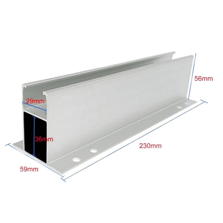 Photovoltaic Aluminum Alloy H-Profile Rail Solar Panel Mounting Bracket, 23cm