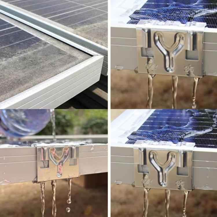 304 Stainless Steel Photovoltaic Water Guide Clip Solar Panel Water & Mud Guide Buckle, 30mm, 33mm, 35mm