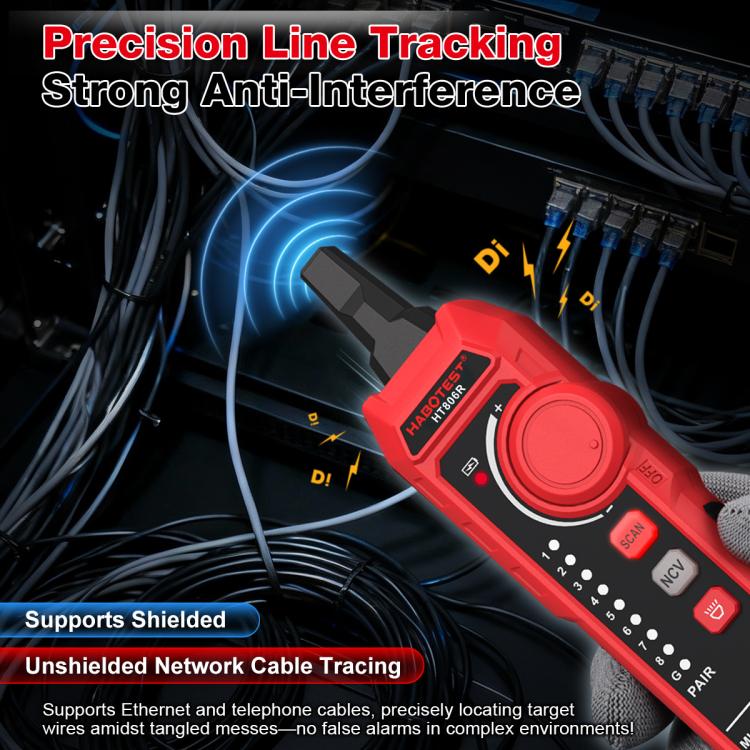 HABOTEST HT806TR 2-In-1 Network Cable Tracer & Multimeter Anti-Interference Wire Tracker