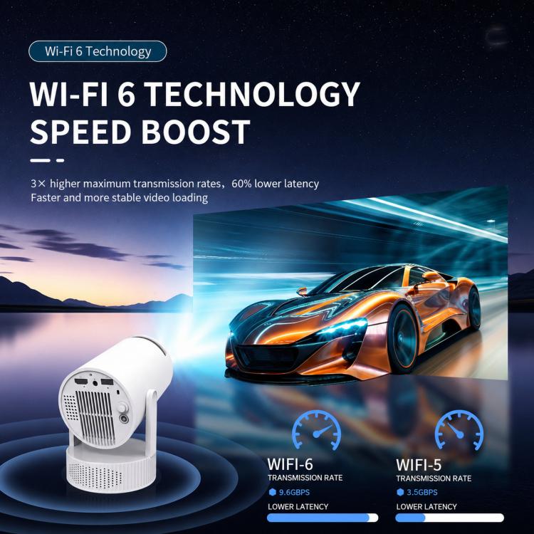 HY300proMax Android WiFi Portable Projector Wireless HD Screen Casting For Mobile Phone, US Plug, EU Plug, UK Plug, AU Plug