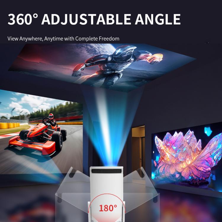 HY300proMax Android WiFi Portable Projector Wireless HD Screen Casting For Mobile Phone, US Plug, EU Plug, UK Plug, AU Plug