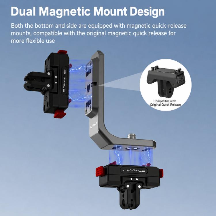 For Insta360 X6 Flymile L-Plate Quick-Release Horizontal Vertical Shooting Adapter Bracket