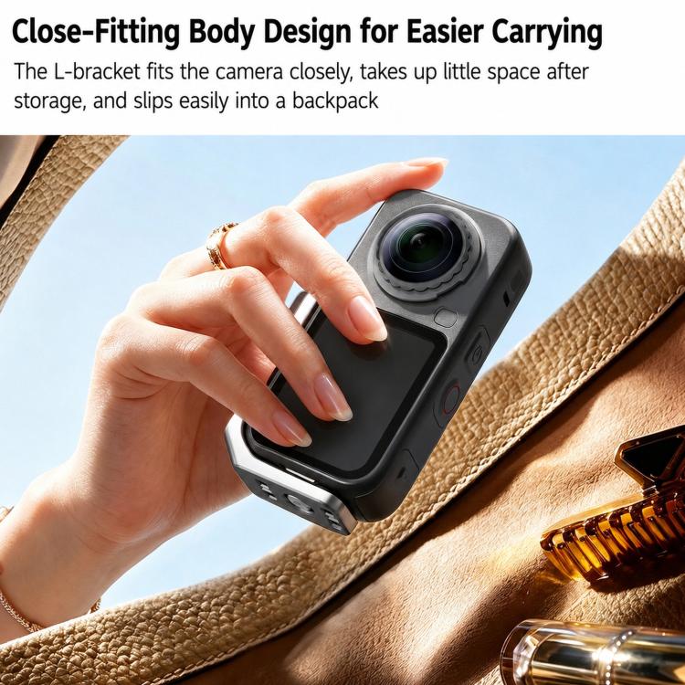 For Insta360 X6 Flymile L-Plate Quick-Release Horizontal Vertical Shooting Adapter Bracket