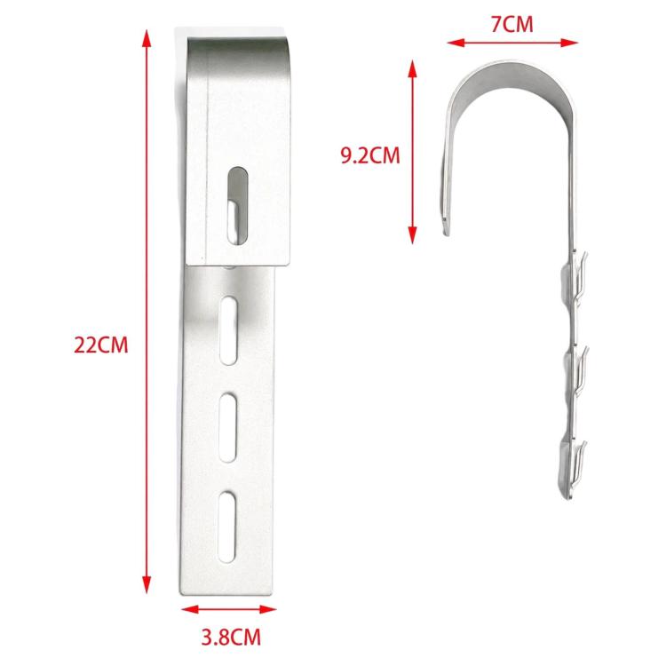 Household Solar Panel Bracket Hook Stainless Steel Pv Balcony Hook, 22cm