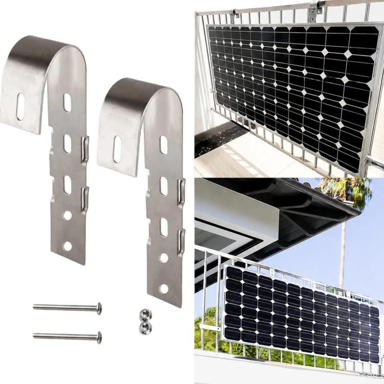 Household Solar Panel Bracket Hook Stainless Steel Pv Balcony Hook, 22cm