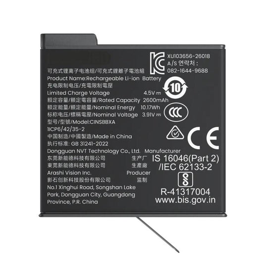 For Insta360 X6 Original Xtreme Battery 2600mAh, 2600mAh Xtreme Battery