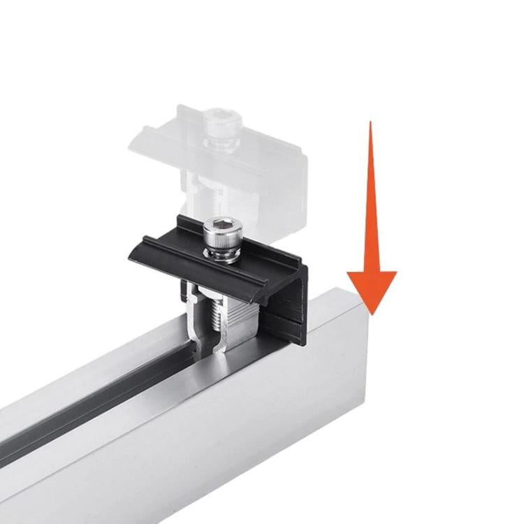 Aluminum Alloy Solar Panel Mid Clamp PV Panel End Clamp Fixture, Mid Clamp