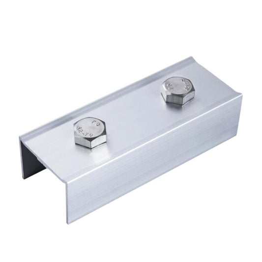 Aluminum Alloy Solar PV Bracket Rail Connector, 12 x 4.1 x 3cm