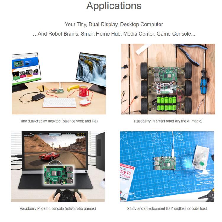 Waveshare Raspberry Pi 4 Model B Starter Kit 3GB RAM With 16GB Micro SD Card, EU Plug, US Plug, UK Plug