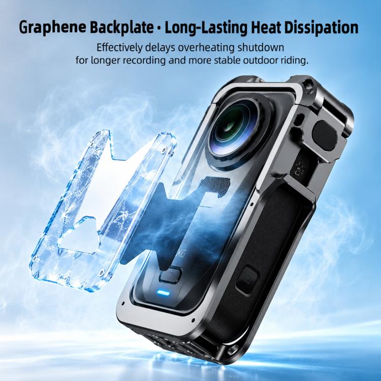 For Insta360 X6 Flymile Heat Dissipation Cage Camera Shockproof Protective Frame