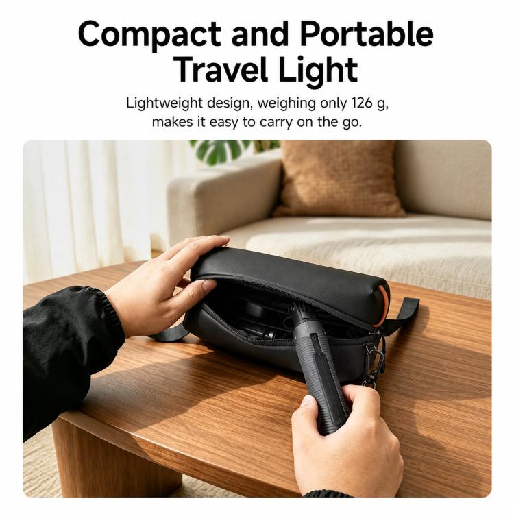 LKTOP Action Camera Tripod Selfie Stick 17.5-50cm Extendable Handheld Grip with 2-in-1 Dual Adapter