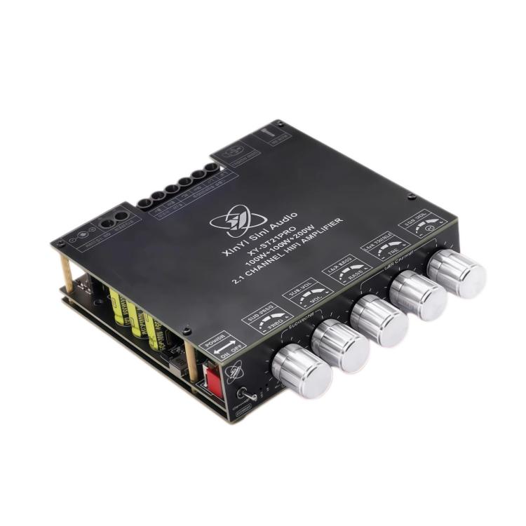 ST21PRO Bluetooth Digital Amplifier Board 2.1 Channel 100W X 2 + 200W Subwoofer, All-in-one Without Casing, All-in-one With Casing, External Type